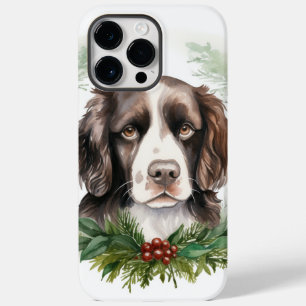Springer spaniel Christmas Wreath Festivals Case-Mate iPhone 14 Pro Max Hülle
