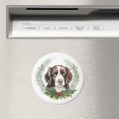 Springer spaniel Christmas Wreath Festivals Magnet (In Situ (Geschirrspüler))