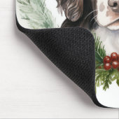 Springer spaniel Christmas Wreath Festivals Mousepad (Ecke)