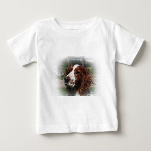 Springer Spaniel Dog Art Baby T-shirt (Vorderseite)