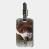 Springer Spaniel Dog Art Gepäckanhänger (Vorderseite vertikal)