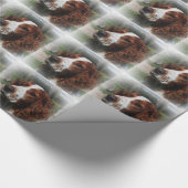 Springer Spaniel Dog Art Geschenkpapier (Ecke)