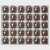 Springer Spaniel Dog Art Geschenkpapier (Flach)