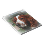 Springer Spaniel Dog Art Notizblock (angewinkelt)