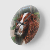 Springer Spaniel Dog Art Runde Wanduhr (Winkel)