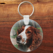 Springer Spaniel Dog Art Schlüsselanhänger (Vorderseite)