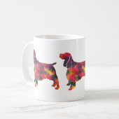 Springer Spaniel Dog Geometrische Silhouette Multi Kaffeetasse (Vorderseite Links)