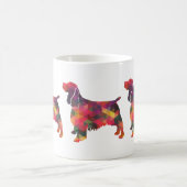 Springer Spaniel Dog Geometrische Silhouette Multi Kaffeetasse (Mittel)