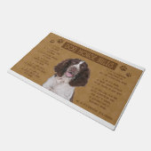 Springer Spaniel Dog House regiert, wenn es kaputt Fußmatte (Schrägansicht)