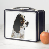 Springer Spaniel Dog Pet Portrait Metall Brotdose (Beispiel)