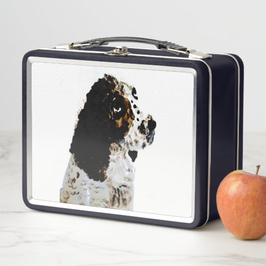 Springer Spaniel Dog Pet Portrait Metall Brotdose (Beispiel)