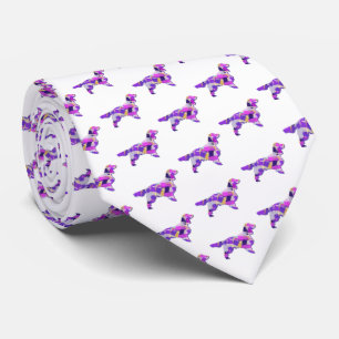 Springer Spaniel Dog Silhouette White Krawatte