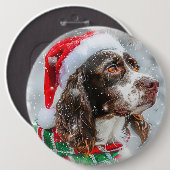Springer Spaniel Dog Weihnachtsfest Button (Vorne & Hinten)