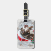 Springer Spaniel Dog Weihnachtsfest Gepäckanhänger (Vorderseite vertikal)