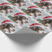 Springer Spaniel Dog Weihnachtsfest Geschenkpapier (Ecke)