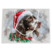 Springer Spaniel Dog Weihnachtsfest Große Geschenktüte (Vorderseite)