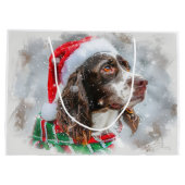 Springer Spaniel Dog Weihnachtsfest Große Geschenktüte (Rückseite)