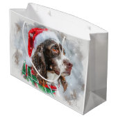 Springer Spaniel Dog Weihnachtsfest Große Geschenktüte (Rückseite Schrägansicht)