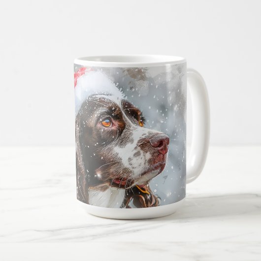 Springer Spaniel Dog Weihnachtsfest Kaffeetasse (VorderseiteRechts)
