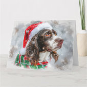 Springer Spaniel Dog Weihnachtsfest Karte (Vorderseite)