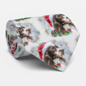 Springer Spaniel Dog Weihnachtsfest Krawatte (Gerollt)