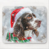 Springer Spaniel Dog Weihnachtsfest Mousepad (Vorne)