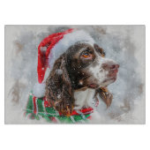 Springer Spaniel Dog Weihnachtsfest Schneidebrett (Vorderseite)