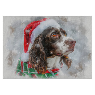 Springer Spaniel Dog Weihnachtsfest Schneidebrett
