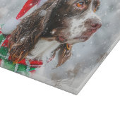 Springer Spaniel Dog Weihnachtsfest Schneidebrett (Ecke)