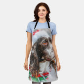 Springer Spaniel Dog Weihnachtsfest Schürze (Getragen)