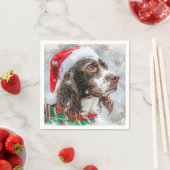 Springer Spaniel Dog Weihnachtsfest Serviette (Beispiel)