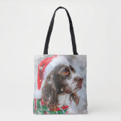 Springer Spaniel Dog Weihnachtsfest Tasche (Vorderseite)