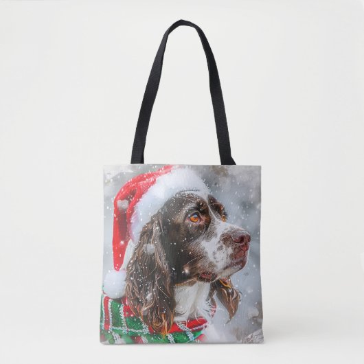 Springer Spaniel Dog Weihnachtsfest Tasche (Vorderseite)