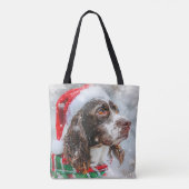 Springer Spaniel Dog Weihnachtsfest Tasche (Rückseite)
