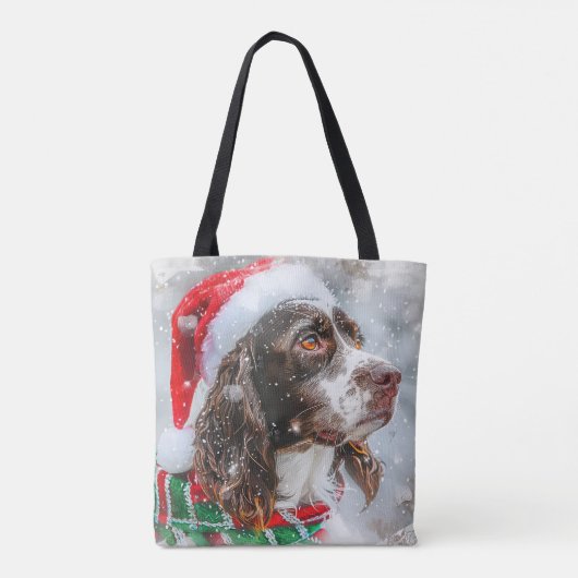 Springer Spaniel Dog Weihnachtsfest Tasche (Rückseite)