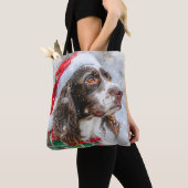 Springer Spaniel Dog Weihnachtsfest Tasche (Von Nahem)