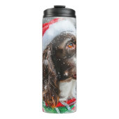 Springer Spaniel Dog Weihnachtsfest Thermosbecher (Vorderseite)