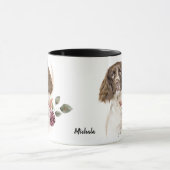 Springer Spaniel Dog Winter Bouquet Tasse (Zentrum)