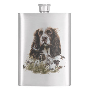 Springer Spaniel Flachmann