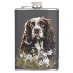 Springer Spaniel Flachmann