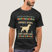 Springer Spaniel Funny Ugly Christmas Sweater Vint T-Shirt (Vorderseite)