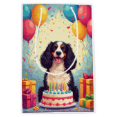 Springer Spaniel Geburtstagsfeier Mittlere Geschenktüte (Vorderseite)