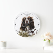 Springer Spaniel Große Wanduhr (Zuhause)