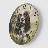 Springer Spaniel Große Wanduhr (Winkel)