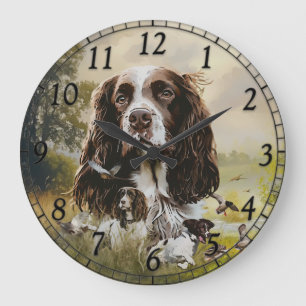 Springer Spaniel Große Wanduhr