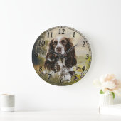 Springer Spaniel Große Wanduhr (Zuhause)