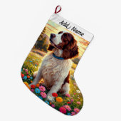 Springer Spaniel  Großer Weihnachtsstrumpf (Vorderansicht (hängend))