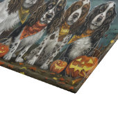 Springer Spaniel Halloween Gruselig Schneidebrett (Ecke)