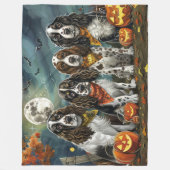 Springer Spaniel Halloween Spooky Fleecedecke (Vorderseite)
