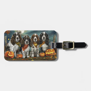 Springer Spaniel Halloween Spooky Gepäckanhänger